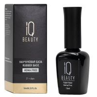 Изображение IQ Beauty, Каучуковое базовое покрытие для гель-лака Rubber Base HEMA free, 10 мл в интернет-магазине Цирюльник
