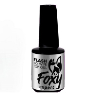 Изображение Foxy expert, Светоотражающий топ для ногтей No wipe top gel FLASH, 10 мл в интернет-магазине Цирюльник