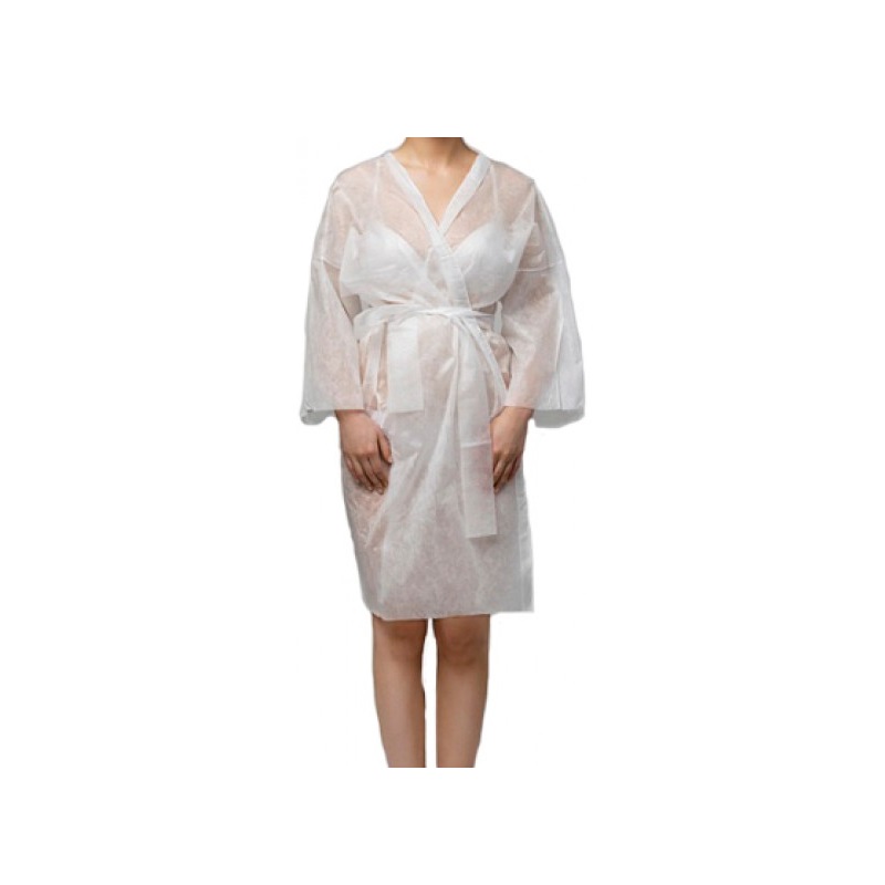 Чистовье, Белый одноразовый халат-кимоно с рукавами из спанлейса купить в  интернет-магазине Цирюльник