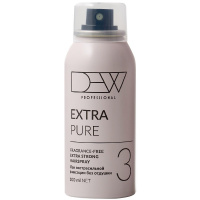 Изображение Dew Professional, Лак для волос экстрасильной фиксации без отдушки 15 в 1 Extra Pure, 100 мл в интернет-магазине Цирюльник