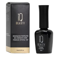 Изображение IQ Beauty, Каучуковое финишное покрытие Premium Crystal Top, 10 мл в интернет-магазине Цирюльник