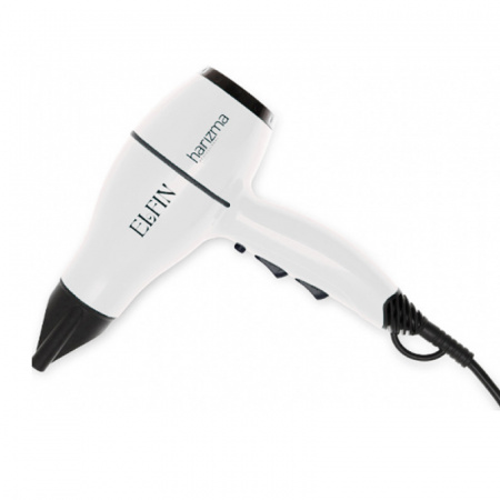 Изображение Harizma, Профессиональный фен для волос Elfin h10221-06 белый в интернет-магазине Цирюльник