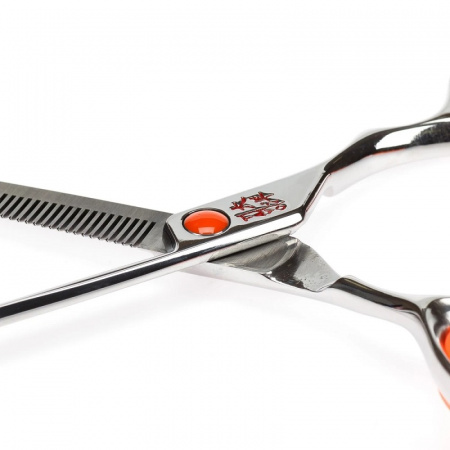 Изображение TAYO, Парикмахерские ножницы филировочные 5.5" ORANGE TQ65540S, (40 зубцов) в интернет-магазине Цирюльник