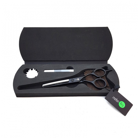 Изображение Melon Pro, Парикмахерские ножницы филировочные 5,5" black edition BE/F-01, (28 зубьев) в интернет-магазине Цирюльник