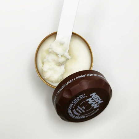 Изображение Nishman, Воск-бальзам для бороды и усов styling balm, 30 мл в интернет-магазине Цирюльник