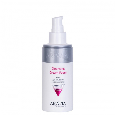 Изображение ARAVIA Professional, Крем для умывания лица с маслом хлопка Cleansing Cream Foam, 150 мл в интернет-магазине Цирюльник