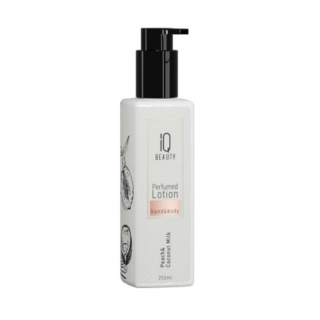 Изображение IQ Beauty, Парфюмированный лосьон для рук и тела Персик и Кокосовое молоко, 250 мл в интернет-магазине Цирюльник