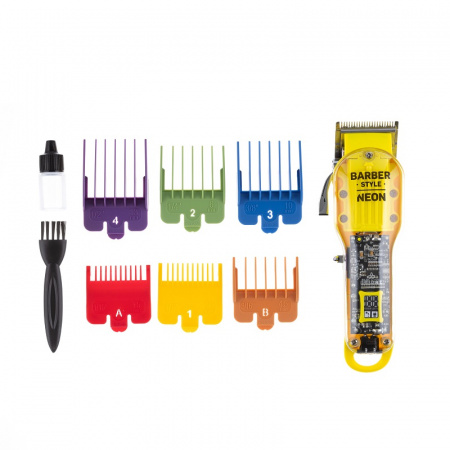 Изображение Dewal, Машинка для стрижки волос BARBER STYLE NEON, 03-081 Yellow в интернет-магазине Цирюльник
