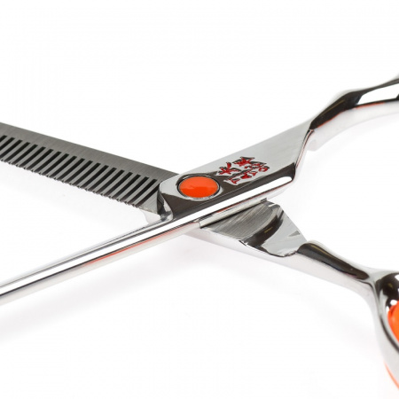 Изображение TAYO, Парикмахерские ножницы филировочные 6.0" ORANGE TQ6640S, (40 зубцов) в интернет-магазине Цирюльник