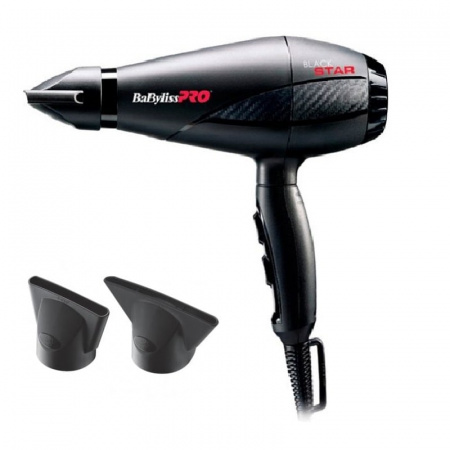 Изображение BaByliss Pro, Профессиональный фен для волос Black Star BAB6200E в интернет-магазине Цирюльник