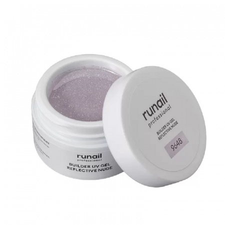 Изображение RuNail, Моделирующий УФ-гель для ногтей BUILDER UV GEL REFLECTIVE NUDE №9648, 15 г в интернет-магазине Цирюльник