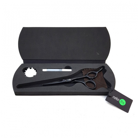 Изображение Melon Pro, Парикмахерские ножницы прямые 5,0" black edition BE-01 в интернет-магазине Цирюльник