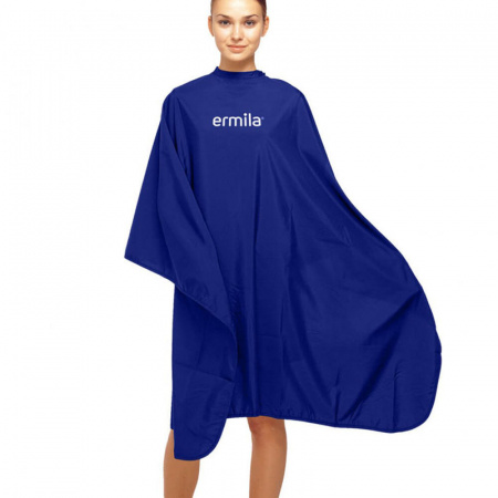 Изображение Ermila, Парикмахерский пеньюар Cape 0094-0080 синий в интернет-магазине Цирюльник