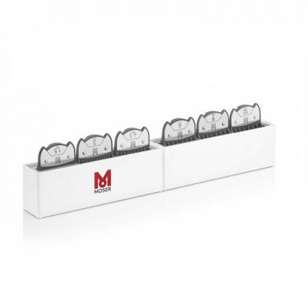 Изображение Moser, Набор магнитных насадок Magnetic Premium 1801-7000 (1,5, 3, 4,5, 6, 9 и 12 мм) в интернет-магазине Цирюльник