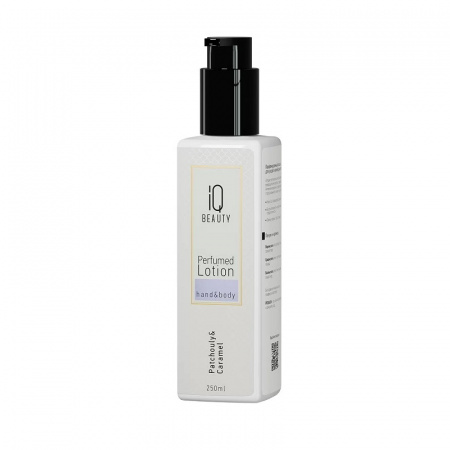 Изображение IQ Beauty, Парфюмированный лосьон для рук и тела Пачули и карамель, 250 мл в интернет-магазине Цирюльник