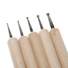 Изображение Дотс для ногтей двусторонний с деревянной ручкой (5 штук) в интернет-магазине Цирюльник