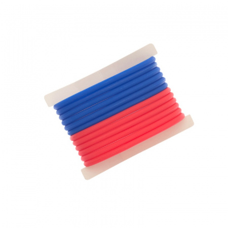 Изображение Dewal, Резинки для волос силиконовые красные/синие RES040 в интернет-магазине Цирюльник