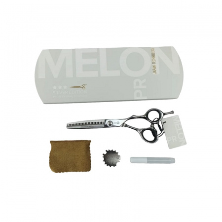 Изображение Melon Pro, Парикмахерские ножницы филировочные текстурирующие 6,0" silver edition SE/F-11 (25 зубьев) в интернет-магазине Цирюльник