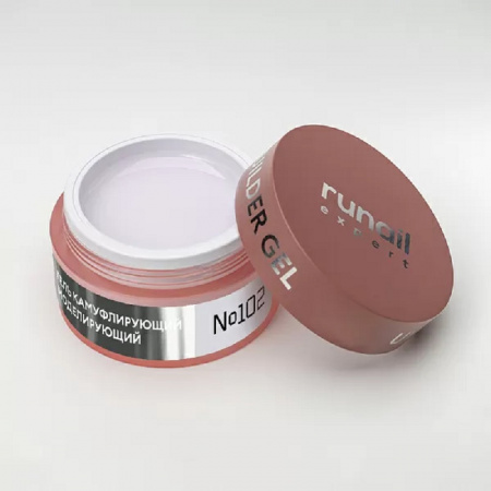 Изображение RuNail, Моделирующий УФ-гель для ногтей BUILDER UV GEL Expert №102, 15 г в интернет-магазине Цирюльник